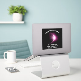 Adesivo Eclipse Solar Total de Souvenir 2024 Personalizado