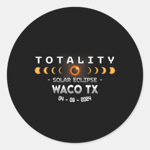 Adesivo Eclipse Solar Total do Waco Tx 2024