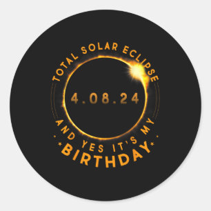 Adesivo Eclipse Solar Total e Sim É O Meu Aniversário de A