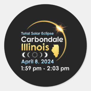 Adesivo Eclipse Solar Total Em Carbondale Illinois Em Apri