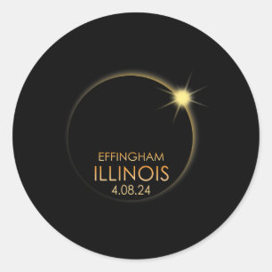 Adesivo Eclipse Solar Total Em Effingham Illinois 2024 Tot