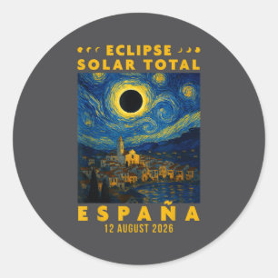 Adesivo Eclipse Solar Total Espanha 2026