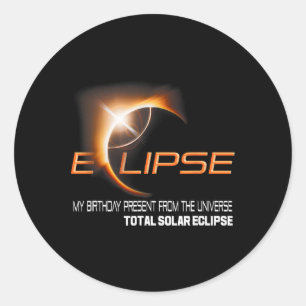 Adesivo Eclipse Solar Total Meu Aniversário Presente Da U
