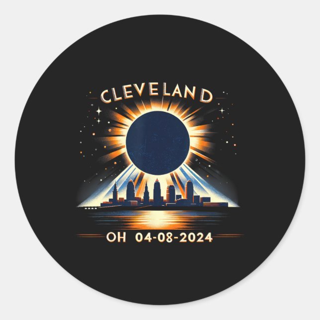 Adesivo Eclipse Solar Total Oh abril 2024 Cleveland Sol (Frente)