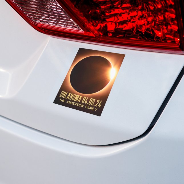 Adesivo Eclipse Solar Total Oklahoma 2024 Personalizado (Criador carregado)