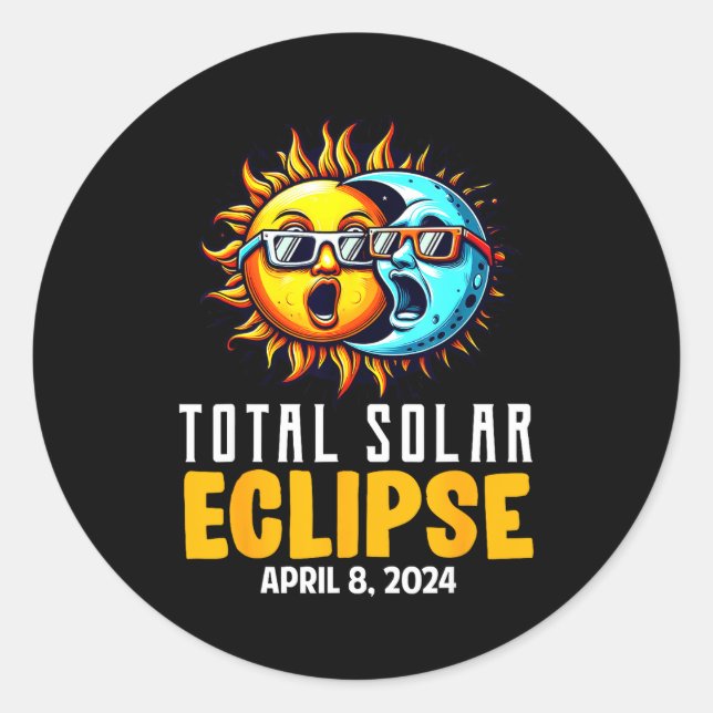 Adesivo Eclipse Solar Total Sol Dos EUA (Frente)