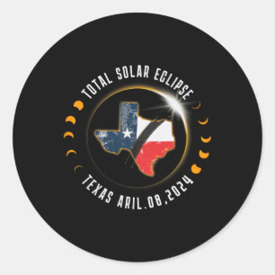 Adesivo Eclipse Solar Total Texas - Total Eclipse 2024 Tex