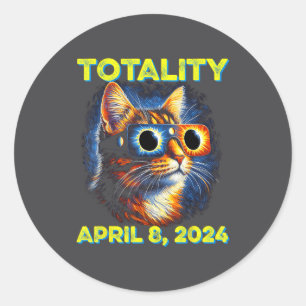 Adesivo Eclipse Solar Totalidade do Gato 2024 Sungles Engr