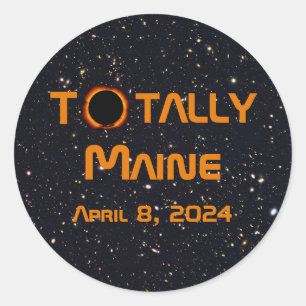 Adesivo Eclipse Solar Totalmente Maine 2024