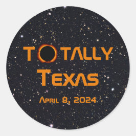 Adesivo Eclipse Solar Totalmente Texas 2024