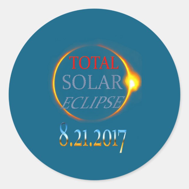 Adesivo Eclipse Total do Sol 2017 (Frente)