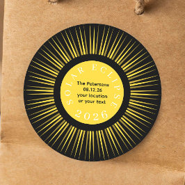 Adesivo Eclipse total do sol 2026 seu nome personalizado