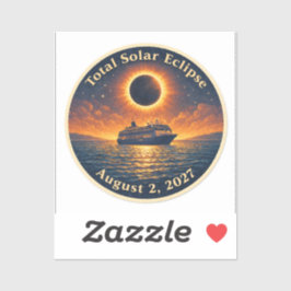 Adesivo Eclipse Total do Sol 2 de agosto de 2027 cruzeiro
