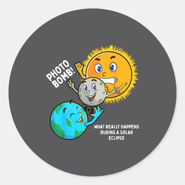 Adesivo Eclipse Total do Sol Astronomia (Frente)