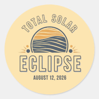 Adesivo Eclipse Total do Sol Astronomia 2026 Totalidade Ag
