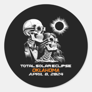 Adesivo Eclipse Total do Sol Esqueleto Oklahoma Ok