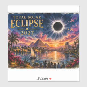 Adesivo Eclipse Total Solar 2027 Egito