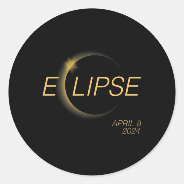 Adesivo Eclipse Total Solar 4.08.24 América Eclipse Solar  (Frente)