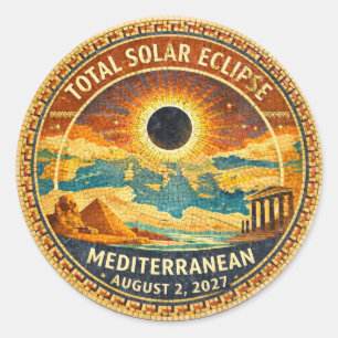 Adesivo Eclipsse Total do Sol Mosaico 2027