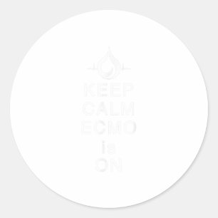 Adesivo ECMO PRN Keep Calm ECMO está na saída