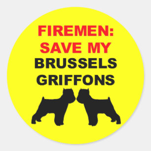 Adesivo Economias do bombeiro meu Bruxelas Griffons