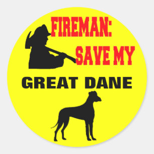 Adesivo Economias do bombeiro meu great dane