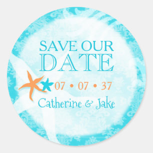 Adesivo Economias ideais do casamento de praia da estrela