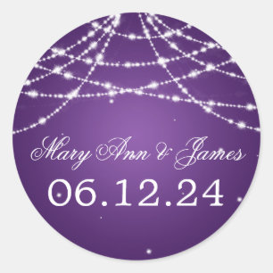 Adesivo Economias Wedding o roxo Sparkling da corda da