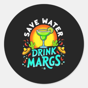 Adesivo Economize água beba margs álcool margarita mexican