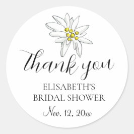Adesivo Edelweiss Flor Silvestre Fofo Bridal Shower Obriga