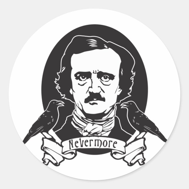 Adesivo Edgar Allan Poe (Frente)