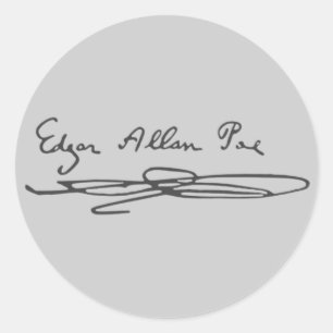Adesivo Edgar Allan Poe Signature