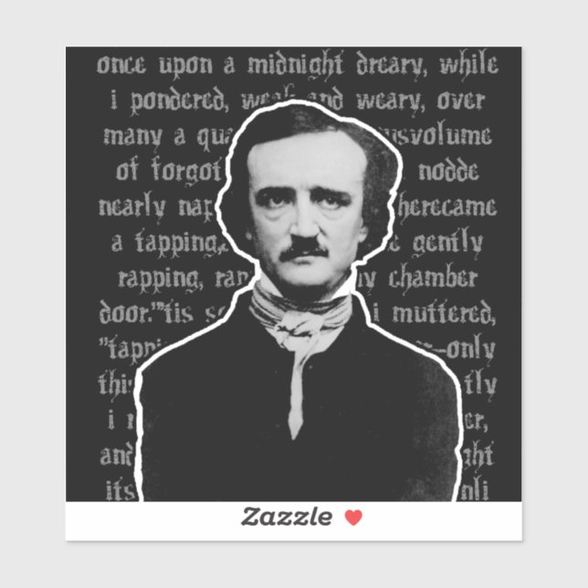Adesivo Edgar Allan Poe Stickers (Folha)