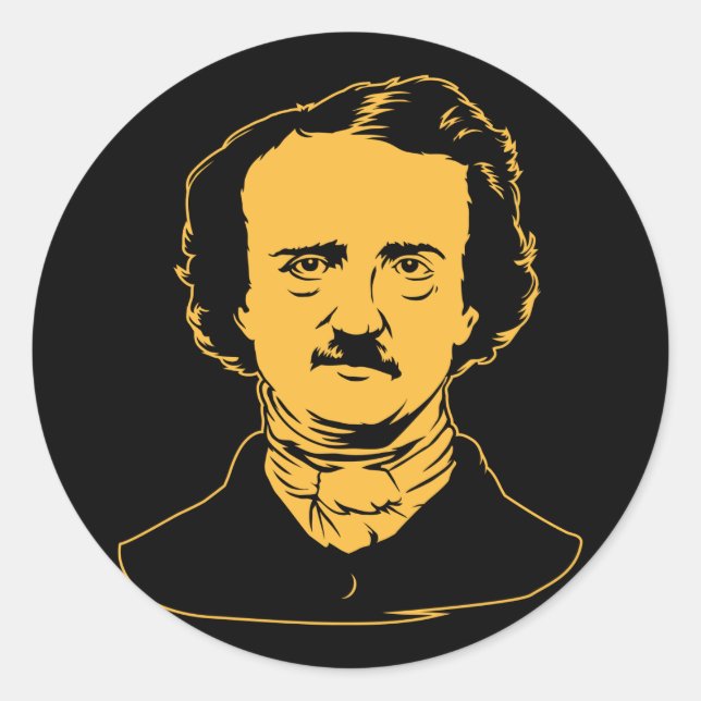 Adesivo Edgar Allen Poe Raven (Frente)