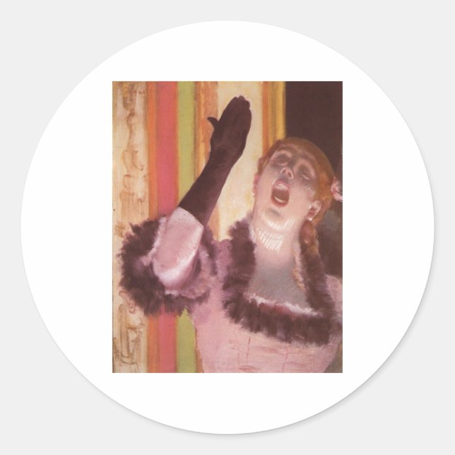 Adesivo Edgar Degas - Cantora com a Mulher Glove 1878 (Frente)