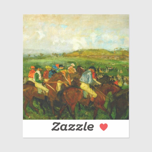 Adesivo Edgar Degas Horseback Riding (Folha)