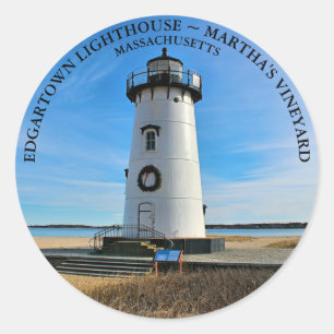 Adesivo Edgartown Lighthouse, Massachusetts Round Sticker
