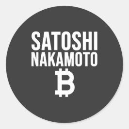 Adesivo Edição Branca Satoshi Nakamoto