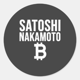 Adesivo Edição Branca Satoshi Nakamoto