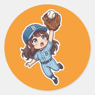 Adesivo Edição Chibi Baseball - Pega Saltitante