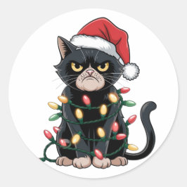 Adesivo Edição de Natal do Gato Preto