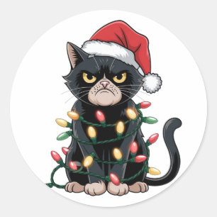 Adesivo Edição de Natal do Gato Preto