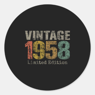 Adesivo Edição Limitada Vintage 1958 Presentes de Aniversá