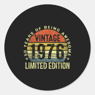 Adesivo Edição Limitada Vintage 1976 50 Anos 50º Aniversár