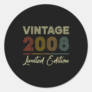 Adesivo Edição Limitada Vintage 2008 18 anos Aniversário d
