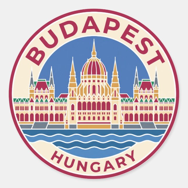 Adesivo Edifício do Parlamento de Budapeste Hungria (Frente)