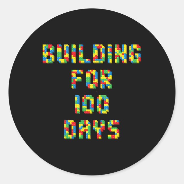 Adesivo Edifício Por 100 Dias Feliz 100º Dia Da Escola Ki (Frente)