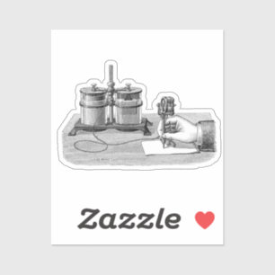 Adesivo Edison Antique Steampunk Writer