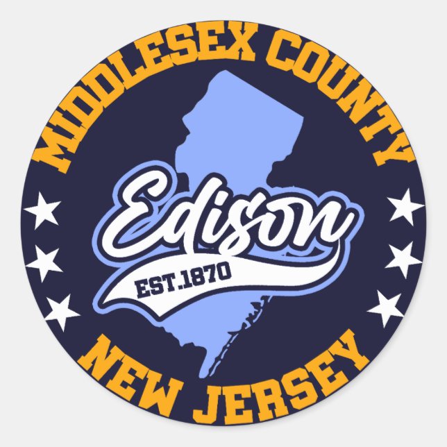 Adesivo Edison, Nova Jersey (Frente)
