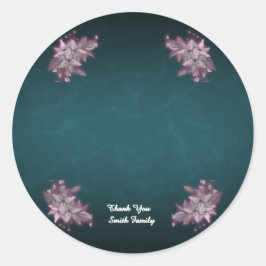 Adesivo Editable Elegant Floral Paper Plates